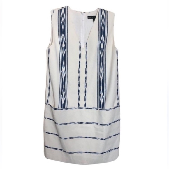 Ralph Lauren Black Label Ikat Mini Dress Coastal - Picture 2 of 10